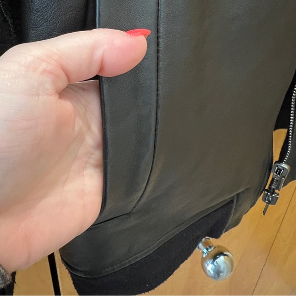 EUC - REDUCED Salvatore Santoro Men’s L reversible leather bomber jacket - Picture 5 of 7